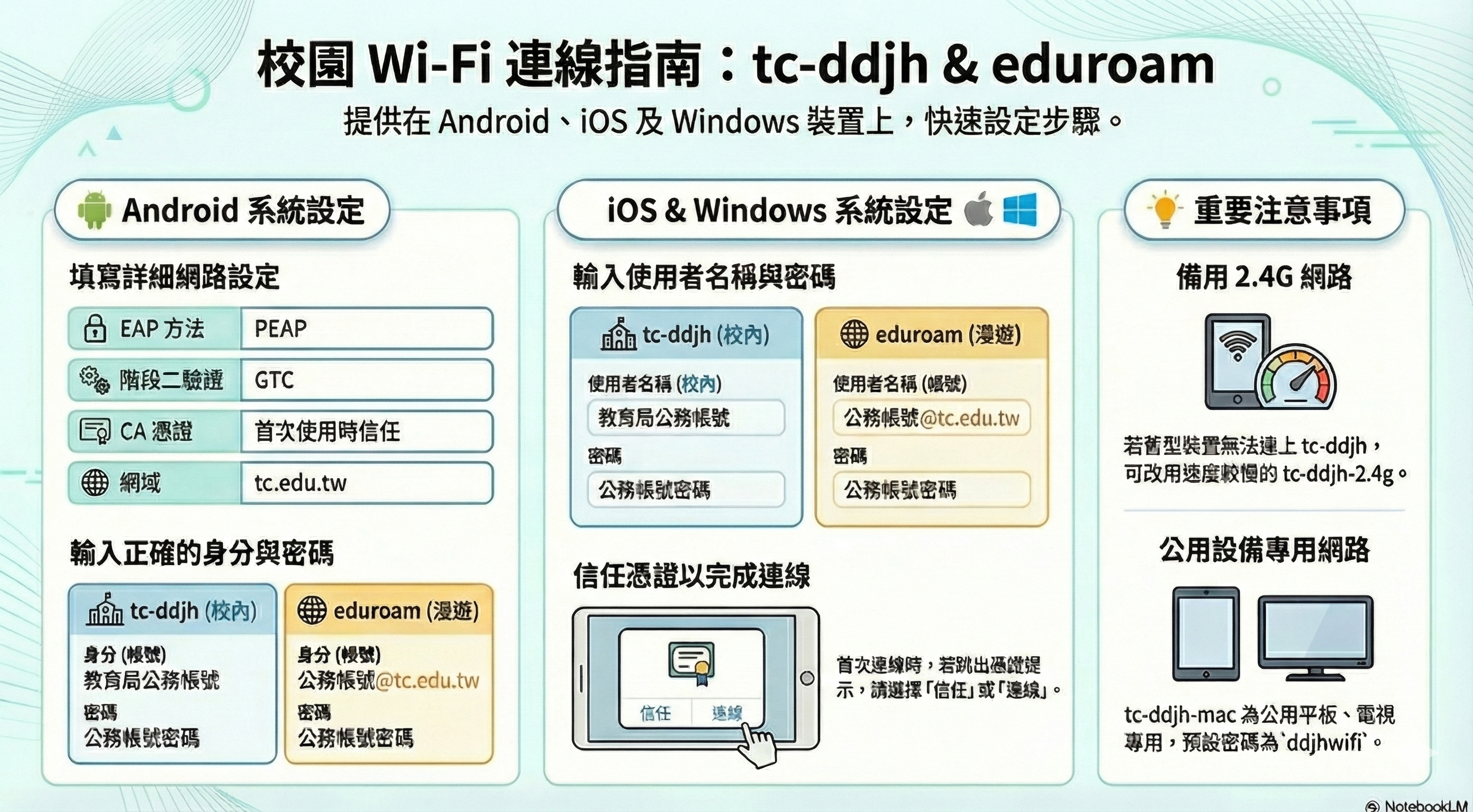 校園WIFI連線設定