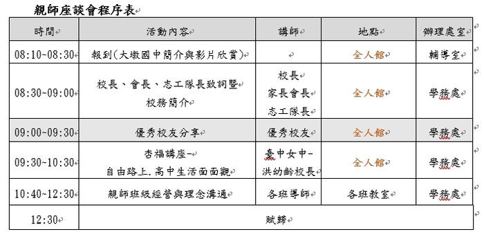 親師座談會圖片