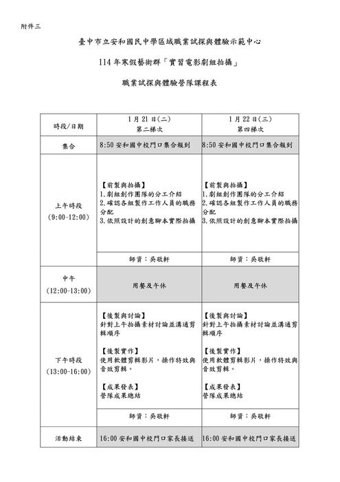 藝術群實習電影劇組拍攝